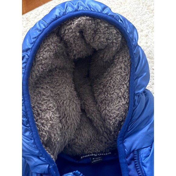 PATAGONIA Infant Hi-Loft Down Sweater Bunting- 6-12 Months Blue - Picture 6 of 9